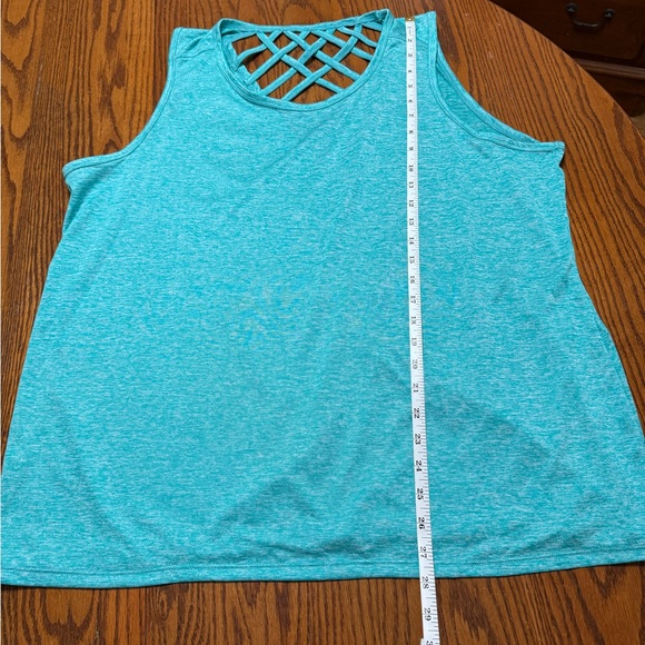 RBX Teal Turquoise Sleeveless Workout Top Plus Size 2X - Picture 5 of 10